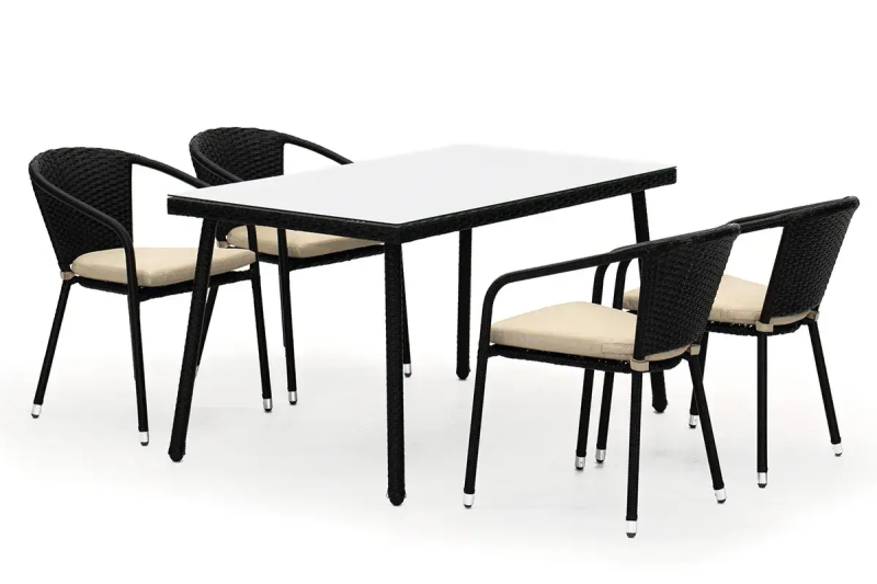 Обеденная группа «‎Рио» 4x, столешница стекло