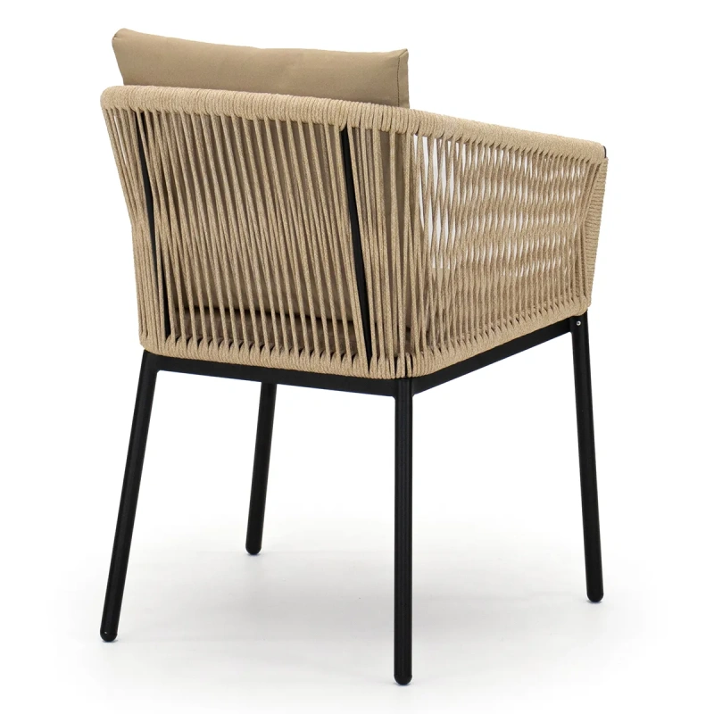 Кресло обеденное «Сканди», роуп line бежевый, текстиль бежевый
