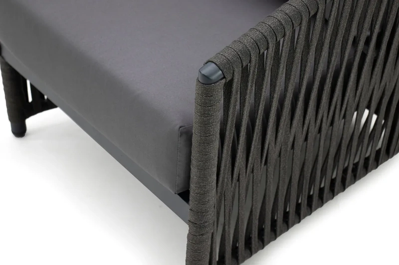 Кресло «Нордик», роуп flat антрацит, текстиль тёмно-серый