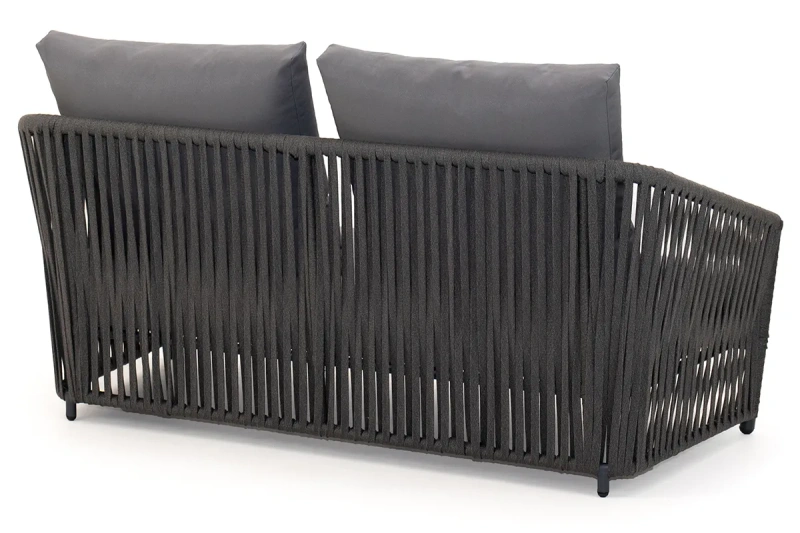 Диван 2-х местный «Нордик», роуп flat антрацит, текстиль тёмно-серый