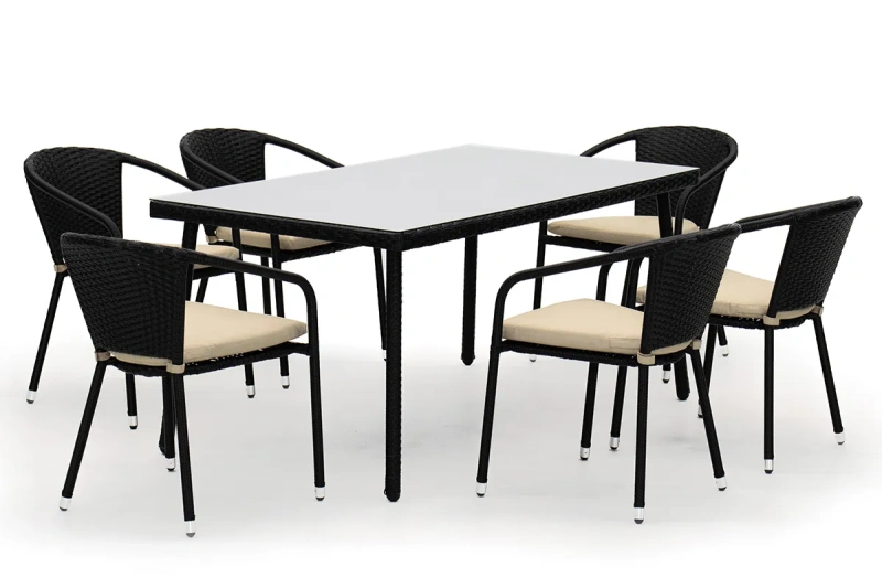 Обеденная группа «Рио» 6x, столешница стекло