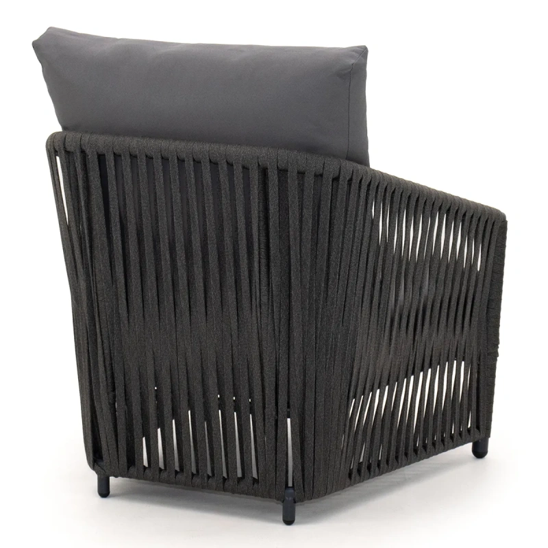 Кресло «Нордик», роуп flat антрацит, текстиль тёмно-серый