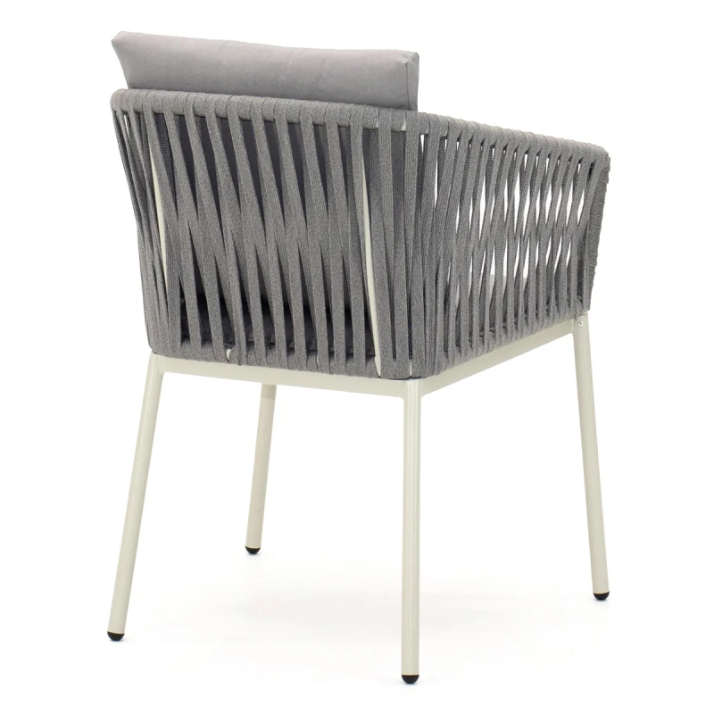Кресло обеденное «Сканди», роуп flat серый, текстиль серый