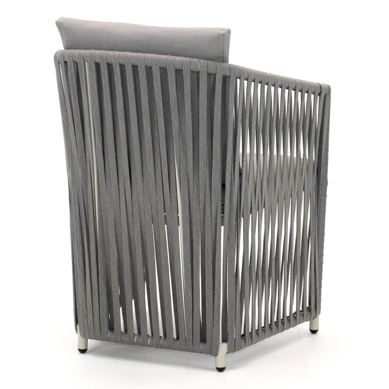 Кресло обеденное «Нордик», роуп flat серый, текстиль серый